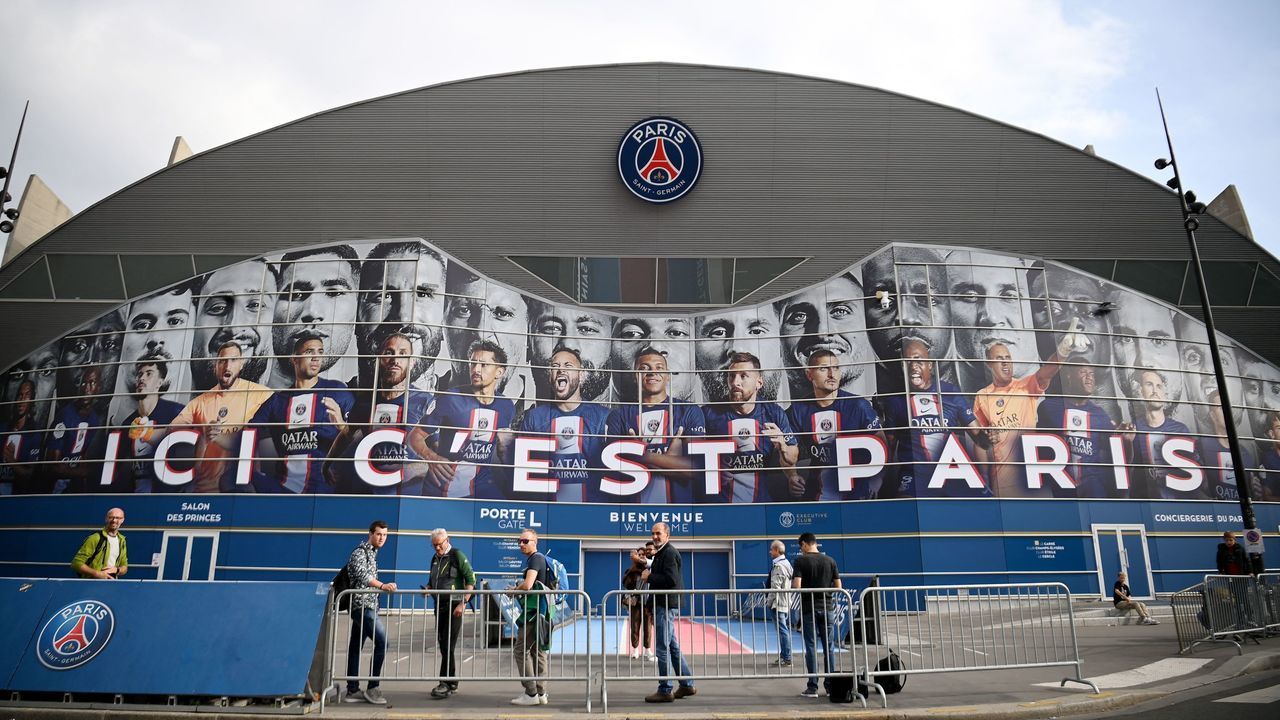 A general view of the Parc des Princes stadium in Paris on October 10, 2022, on the eve of their UEFA Champions League 1st round day 4 group H football match against Benfica.