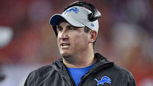 TAMPA, FL - AUGUST 24: Detroit Lions offensive coordinator Jim Bob Cooter during the first half of an NFL preseason game between the Detroit Lions and the Tampa Bay Buccaneers on August 24, 2018, at Raymond James Stadium in Tampa, FL.