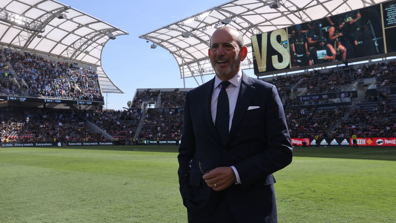 LOS ANGELES, CA - NOVEMBER 05: Commissioner of Major League Soccer Don Garber attends the match between Philadelphia Union and LAFC as part of the MLS Cup Final 2022 at Banc of California Stadium on November 5, 2022 in Los Angeles, California.