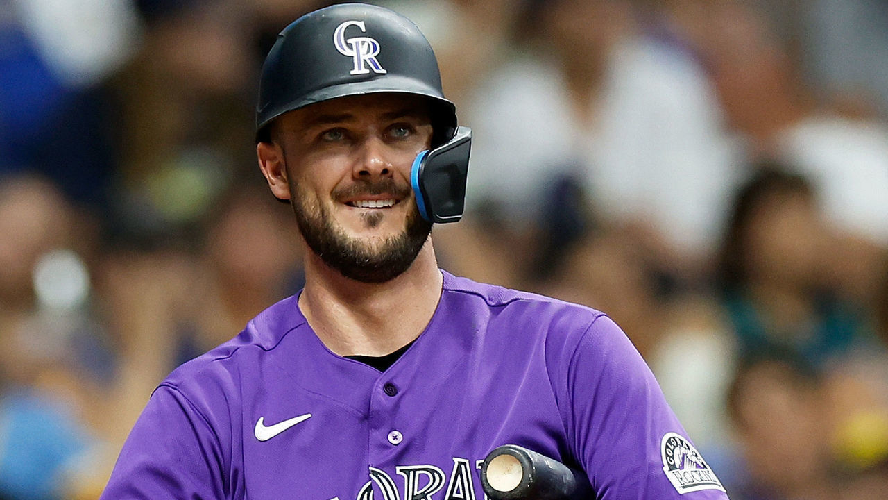 MILWAUKEE, WISCONSIN - JULY 23: Kris Bryant #23 of the Colorado Rockies up to bat during the game against the Milwaukee Brewers at American Family Field on July 23, 2022 in Milwaukee, Wisconsin.