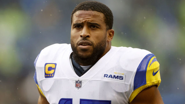 SEATTLE, WASHINGTON - JANUARY 08: Bobby Wagner #45 of the Los Angeles Rams looks on before the game against the Seattle Seahawks at Lumen Field on January 08, 2023 in Seattle, Washington.