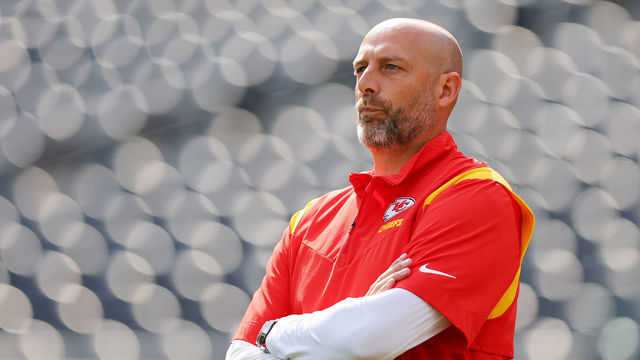 CHICAGO, ILLINOIS - AUGUST 13: Senior offensive assistant and quarterbacks coach Matt Nagy looks on prior to a preseason game against the Chicago Bears at Soldier Field on August 13, 2022 in Chicago, Illinois.