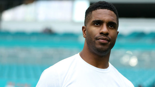 MIAMI GARDENS, FLORIDA - AUGUST 20: Byron Jones #24 of the Miami Dolphins looks on during pregame warm-ups prior to playing the Las Vegas Raiders at Hard Rock Stadium on August 20, 2022 in Miami Gardens, Florida.