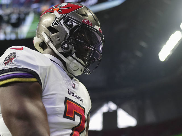 Leonard Fournette of the Tampa Bay Buccaneers reacts after scoring a  News Photo - Getty Images