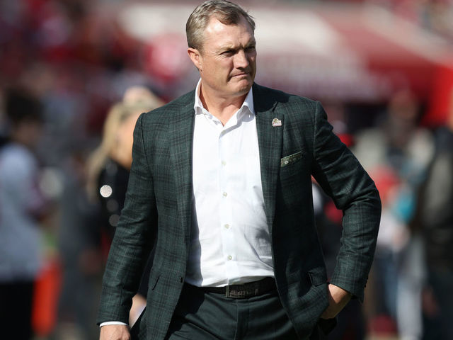 SANTA CLARA, CALIFORNIA - DECEMBER 24: San Francisco 49ers general manager, John Lynch, looks on before the game against the Washington Commanders at Levi's Stadium on December 24, 2022 in Santa Clara, California.