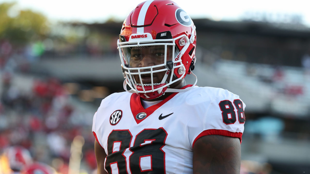 COLUMBIA, MO - OCTOBER 01: Georgia Bulldogs defensive lineman Jalen Carter (88) before an SEC game between the Georgia Bulldogs and Missouri Tigers on October 1, 2022 at Memorial Stadium at Faurot Field in Columbia, MO. Photo by Scott Winters/Icon Sportswire via Getty Images)