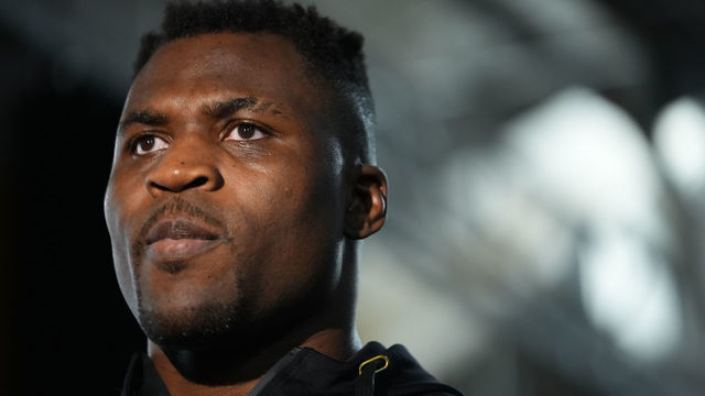 ANAHEIM, CALIFORNIA - JANUARY 22: Francis Ngannou of Cameroon prepares to fight Ciryl Gane of France in their UFC heavyweight championship fight during the UFC 270 event at Honda Center on January 22, 2022 in Anaheim, California.