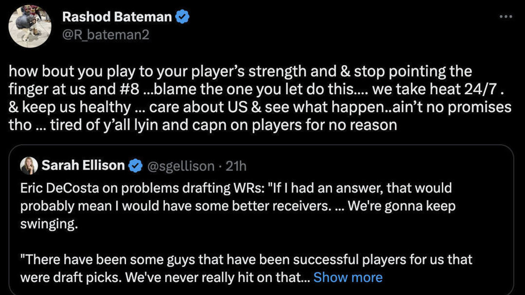 Bateman Defends Ravens WRs After DeCosta s Criticism Don t Blame Us bateman-defends-ravens-wrs-after-decosta-s-criticism-don-t-blame-us