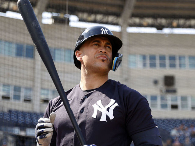 Giancarlo Stanton bats second in NY Yankees first spring training game