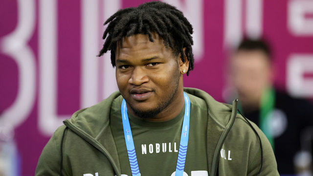 INDIANAPOLIS, INDIANA - MARCH 02: Jalen Carter of Georgia looks on during the NFL Combine at Lucas Oil Stadium on March 02, 2023 in Indianapolis, Indiana.