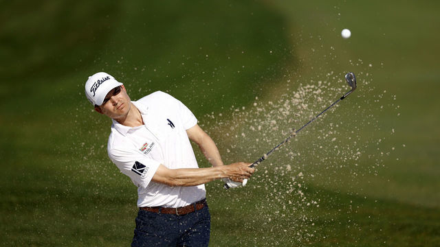 PALM BEACH GARDENS, FLORIDA - FEBRUARY 24: Carson Young of the United States blasts from a bunker on the 3rd hole during the second round of The Honda Classic at PGA National Resort And Spa on February 24, 2023 in Palm Beach Gardens, Florida.