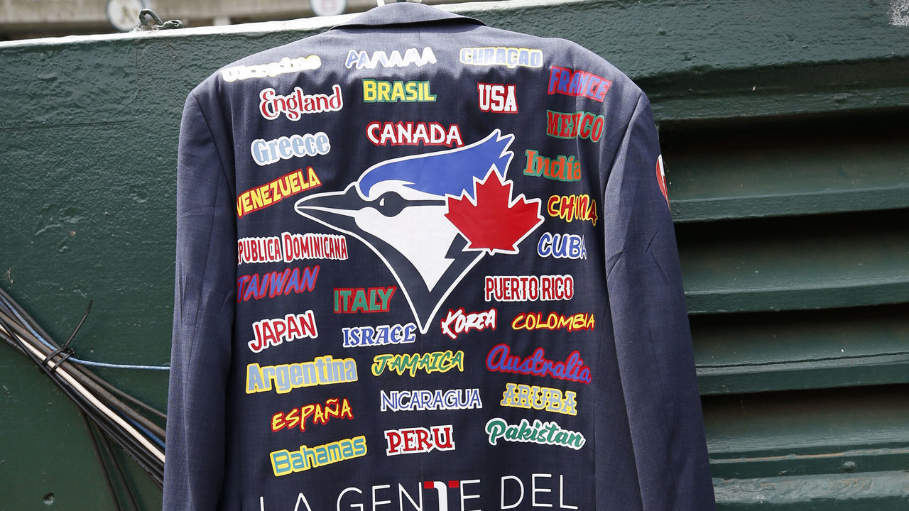 OAKLAND, CA - JULY 6: The Toronto Blue Jays home run jacket in the dugout before the game against the Oakland Athletics at RingCentral Coliseum on July 6, 2022 in Oakland, California. The Blue Jays defeated the Athletics 2-1.