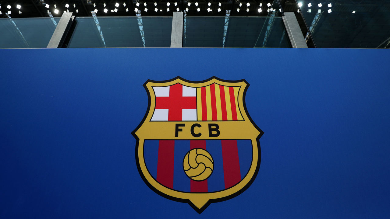TURIN, ITALY - MAY 20: View of the FC Barcelona bench at Juventus Stadium on May 20, 2022 in Turin, Italy. FC Barcelona will face Olympique Lyon in the UEFA Women's Champions League final on May 21, 2022.