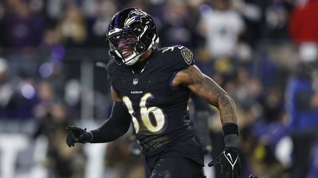 BALTIMORE, MARYLAND - JANUARY 01: Chuck Clark #36 of the Baltimore Ravens reacts during an NFL football game between the Baltimore Ravens and the Pittsburgh Steelers at M&T Bank Stadium on January 01, 2023 in Baltimore, Maryland.