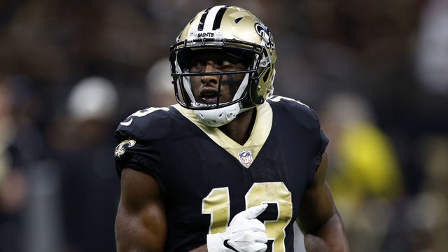 NEW ORLEANS, LOUISIANA - SEPTEMBER 18: Michael Thomas #13 of the New Orleans Saints in action against the Tampa Bay Buccaneers at Caesars Superdome on September 18, 2022 in New Orleans, Louisiana.
