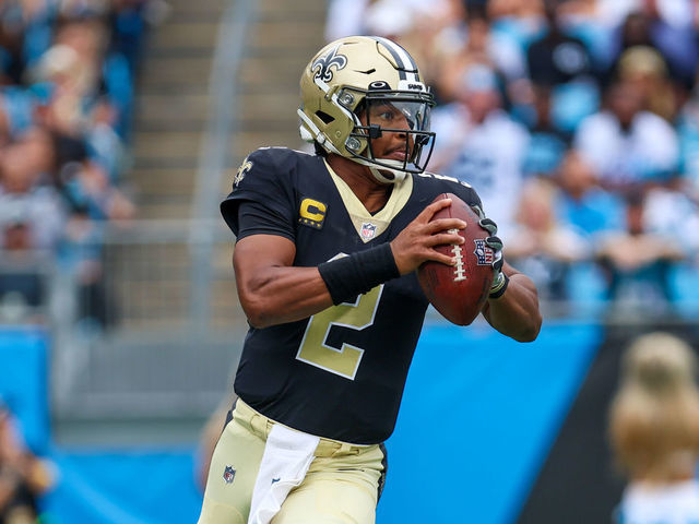 New Orleans Saints quarterback Jameis Winston (2) throws at the