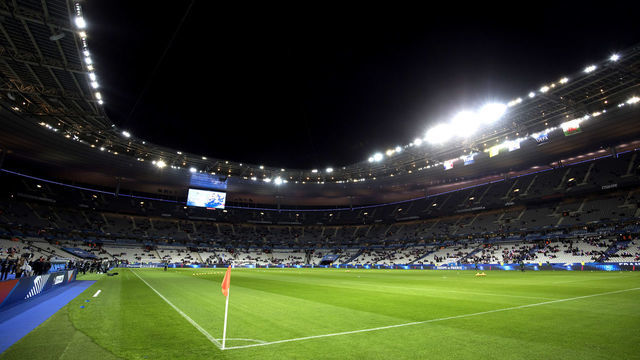 A general view of the pitch from the corner flag prior to the International Friendly match at the Stade de France, Paris.