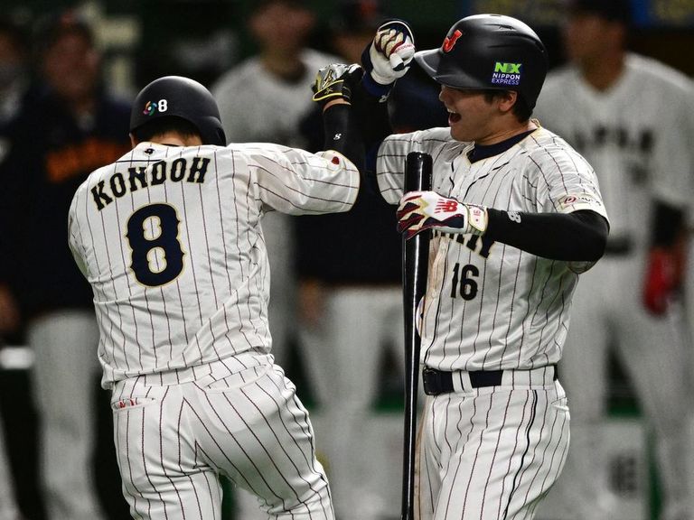 Japan takes a 4-3 lead over Korea after base hits by Lars Nootbaar, Kensuke  Kondoh and Masataka Yoshida