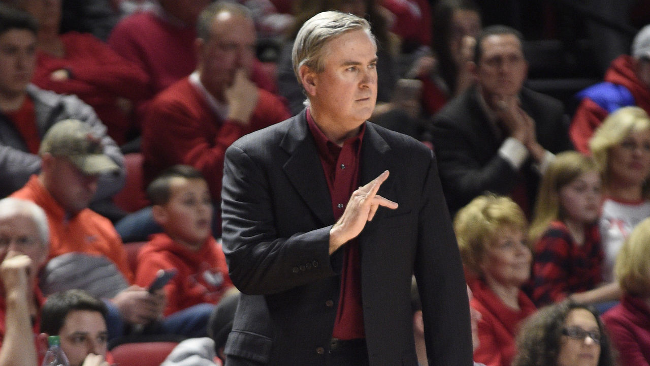 BOWLING GREEN, KY - JANUARY 21: Western Kentucky Hilltoppers head coach Rick Stansbury calls the play against the Marshall Thundering Herd during a college basketball game between the Marshall Thundering Herd and the Western Kentucky Hilltoppers, January 21, 2019 at E. A. Diddle Arena in Bowling Green, KY.