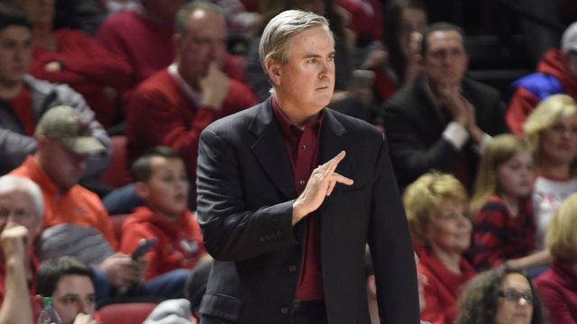 BOWLING GREEN, KY - JANUARY 21: Western Kentucky Hilltoppers head coach Rick Stansbury calls the play against the Marshall Thundering Herd during a college basketball game between the Marshall Thundering Herd and the Western Kentucky Hilltoppers, January 21, 2019 at E. A. Diddle Arena in Bowling Green, KY.