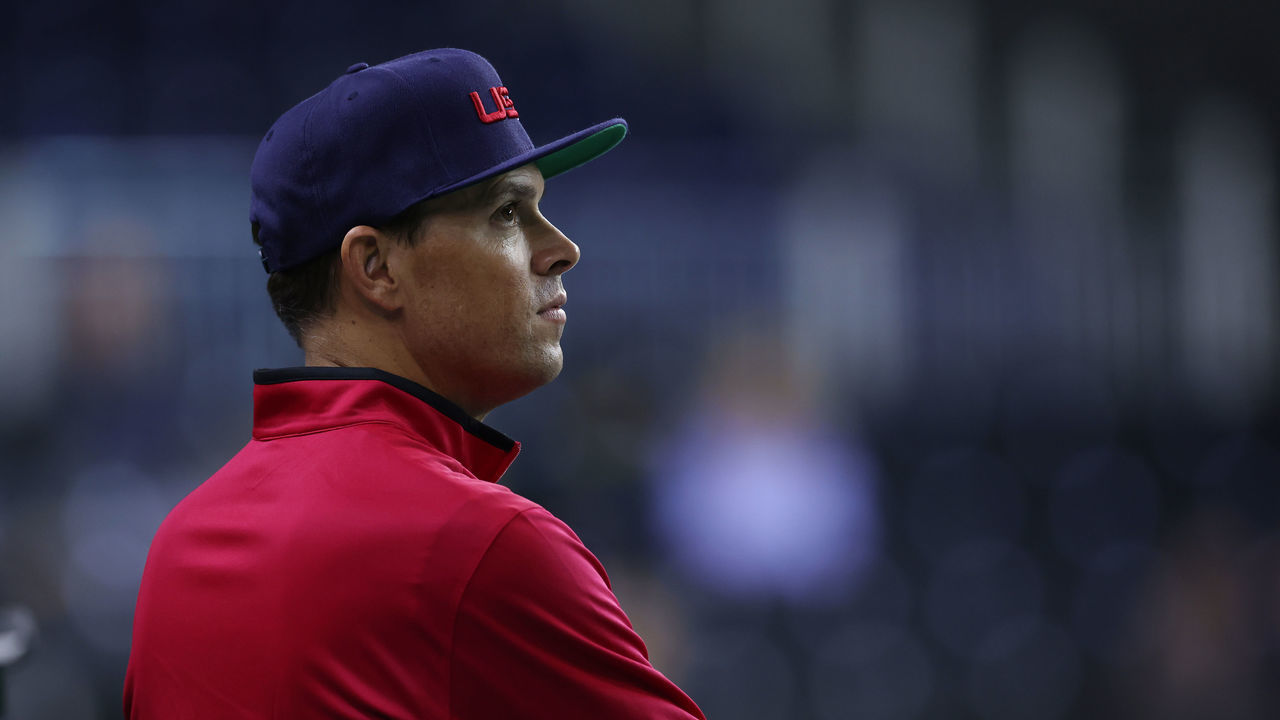 GLASGOW, SCOTLAND - SEPTEMBER 17: United States captain Bob Bryan looks on during the Davis Cup Group D match between United States and Netherlands at Emirates Arena on September 17, 2022 in Glasgow, Scotland.