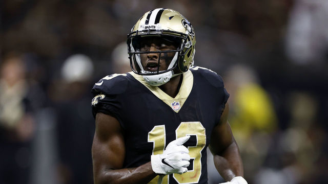 NEW ORLEANS, LOUISIANA - SEPTEMBER 18: Michael Thomas #13 of the New Orleans Saints in action against the Tampa Bay Buccaneers at Caesars Superdome on September 18, 2022 in New Orleans, Louisiana.