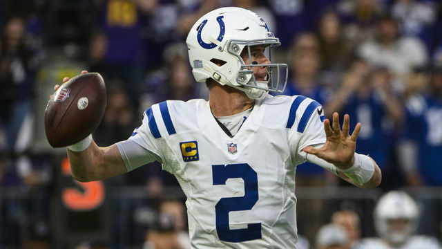 MINNEAPOLIS, MN - DECEMBER 17: Matt Ryan #2 of the Indianapolis Colts looks to pass the ball in the fourth quarter of the game against the Minnesota Vikings at U.S. Bank Stadium on December 17, 2022 in Minneapolis, Minnesota.