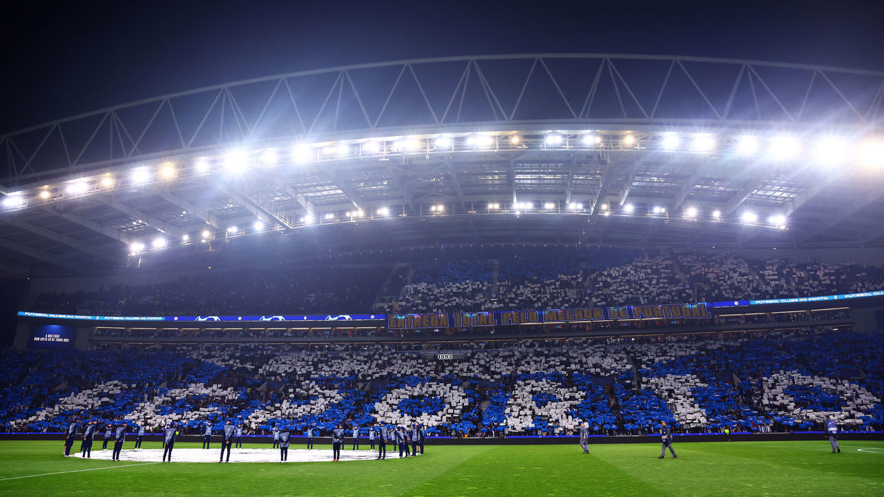 PORTO, PORTUGAL - MARCH 14: General View of Porto fans during the UEFA Champions League round of 16 leg two match between FC Porto and FC Internazionale at Estadio do Dragao on March 14, 2023 in Porto, Portugal.