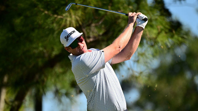 PALM HARBOR, FLORIDA - MARCH 16: Ryan Brehm of the United States plays his shot from the eighth tee during the first round of the Valspar Championship at Innisbrook Resort and Golf Club on March 16, 2023 in Palm Harbor, Florida.