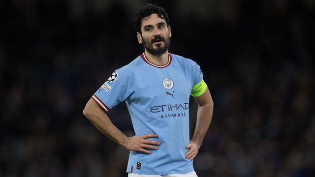 MANCHESTER, ENGLAND - MARCH 14: Ilkay Gundogan of Manchester City during the UEFA Champions League round of 16 leg two match between Manchester City and RB Leipzig at Etihad Stadium on March 14, 2023 in Manchester, United Kingdom.