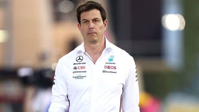BAHRAIN, BAHRAIN - MARCH 05: Mercedes GP Executive Director Toto Wolff looks on during the F1 Grand Prix of Bahrain at Bahrain International Circuit on March 05, 2023 in Bahrain, Bahrain.