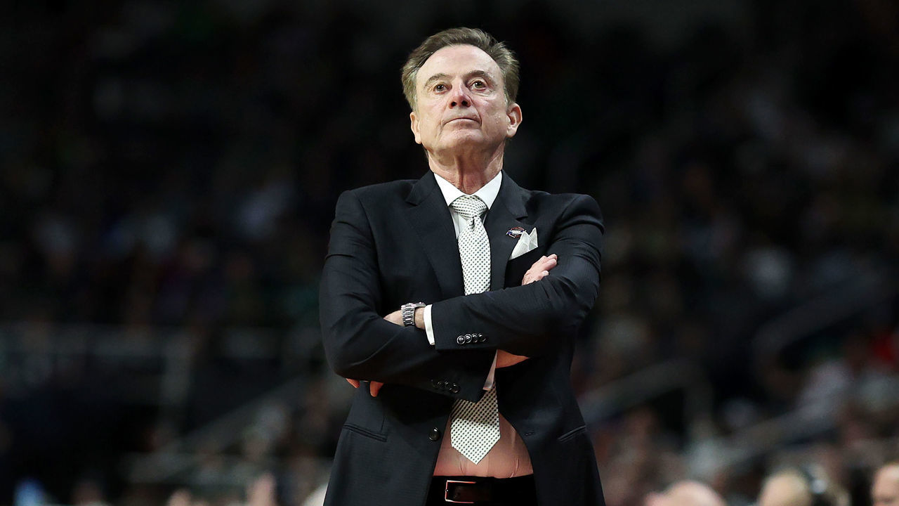 ALBANY, NEW YORK - MARCH 17: Head coach Rick Pitino of the Iona Gaels looks on in the second half against the Connecticut Huskies during the first round of the NCAA Men's Basketball Tournament at MVP Arena on March 17, 2023 in Albany, New York.