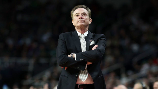 ALBANY, NEW YORK - MARCH 17: Head coach Rick Pitino of the Iona Gaels looks on in the second half against the Connecticut Huskies during the first round of the NCAA Men's Basketball Tournament at MVP Arena on March 17, 2023 in Albany, New York.