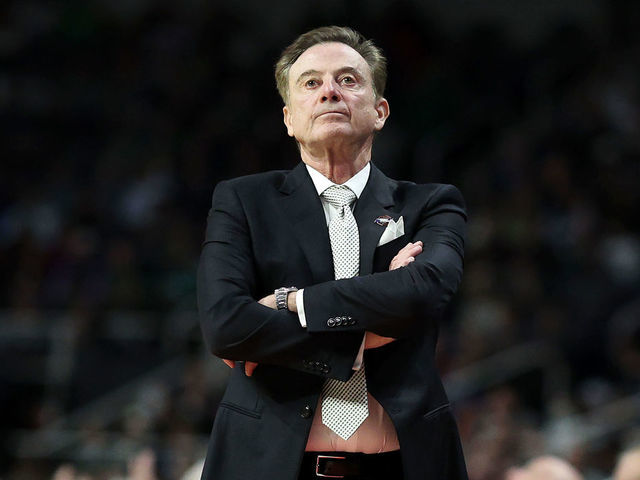 ALBANY, NEW YORK - MARCH 17: Head coach Rick Pitino of the Iona Gaels looks on in the second half against the Connecticut Huskies during the first round of the NCAA Men's Basketball Tournament at MVP Arena on March 17, 2023 in Albany, New York.