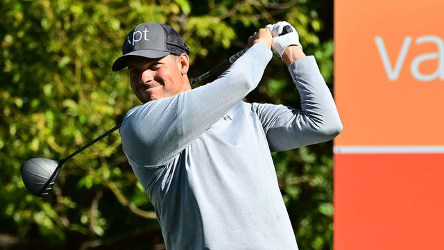 PALM HARBOR, FLORIDA - MARCH 17: Adam Schenk of the United States plays his shot from the seventh tee during the second round of the Valspar Championship at Innisbrook Resort and Golf Club on March 17, 2023 in Palm Harbor, Florida.