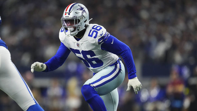 ARLINGTON, TX - DECEMBER 04: Dante Fowler Jr. #56 of the Dallas Cowboys defends against the Indianapolis Colts at AT&T Stadium on December 4, 2022 in Arlington, Texas.