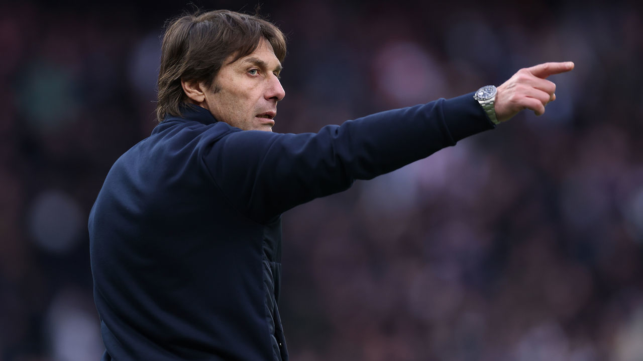LONDON, ENGLAND - MARCH 11: Antonio Conte, head coach of Tottenham Hotspur during the Premier League match between Tottenham Hotspur and Nottingham Forest at Tottenham Hotspur Stadium on March 11, 2023 in London, England.