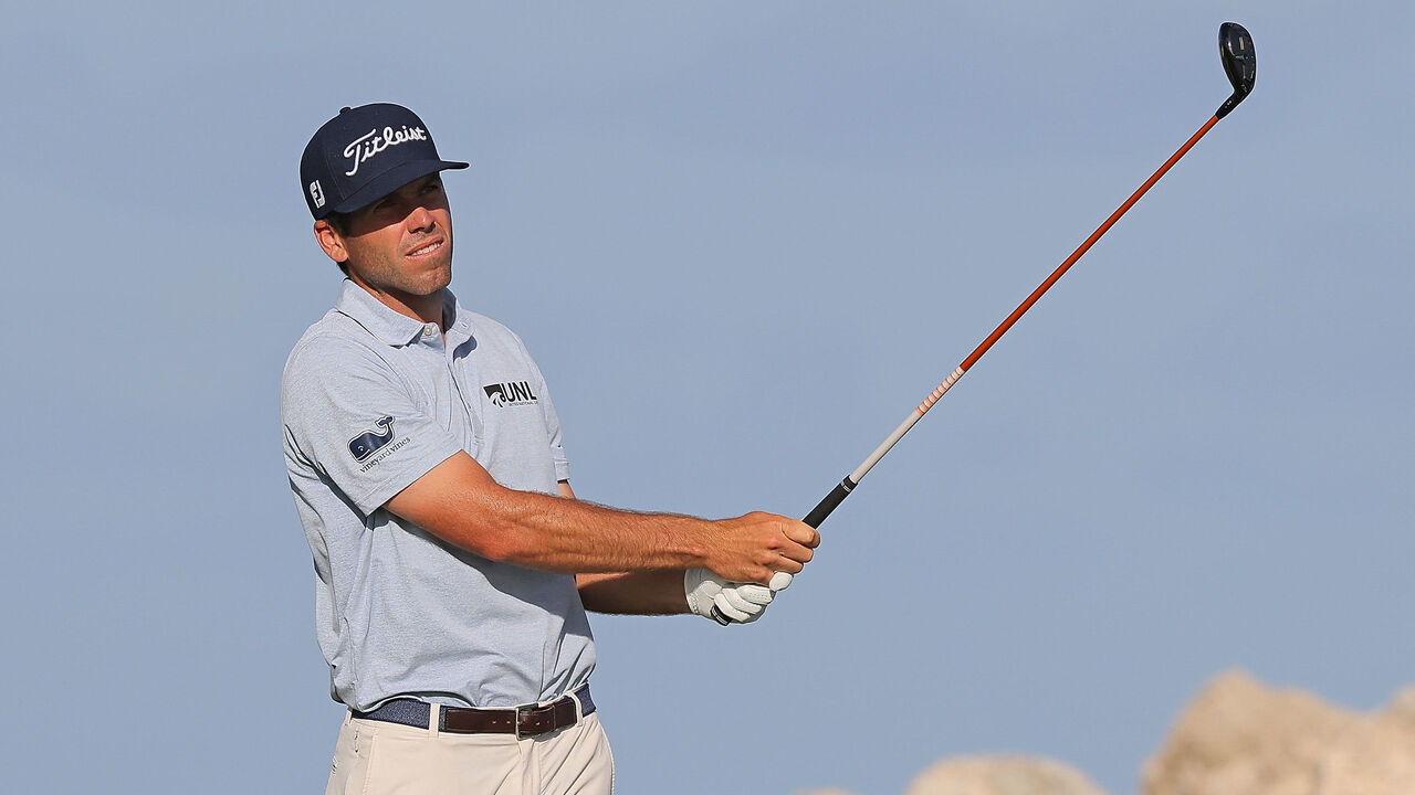 PUNTA CANA, DOMINICAN REPUBLIC - MARCH 23: Ben Martin of the United States plays his shot from the eighth tee during the first round of the Corales Puntacana Championship at Puntacana Resort & Club, Corales Golf Course on March 23, 2023 in Punta Cana.