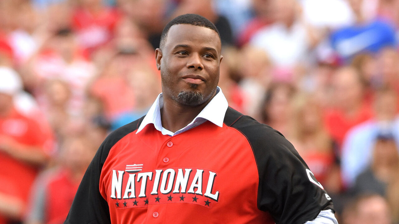 CINCINNATI, OH - JULY 13: Former Major League Baseball player Ken Griffey Jr. looks on prior to the Gillette Home Run Derby presented by Head & Shoulders at the Great American Ball Park on July 13, 2015 in Cincinnati, Ohio.
