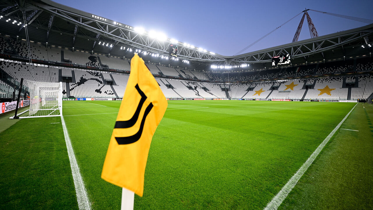 TURIN, ITALY - FEBRUARY 16: General view inside the stadium prior to the UEFA Europa League knockout round play-off leg one match between Juventus and FC Nantes at Allianz Stadium on February 16, 2023 in Turin, Italy.