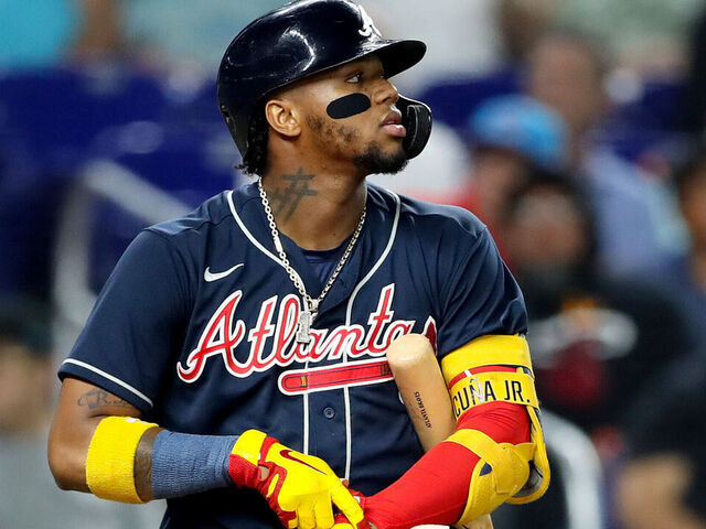 Acuna in Braves' lineup 1 day after he was hit on shoulder | theScore.com