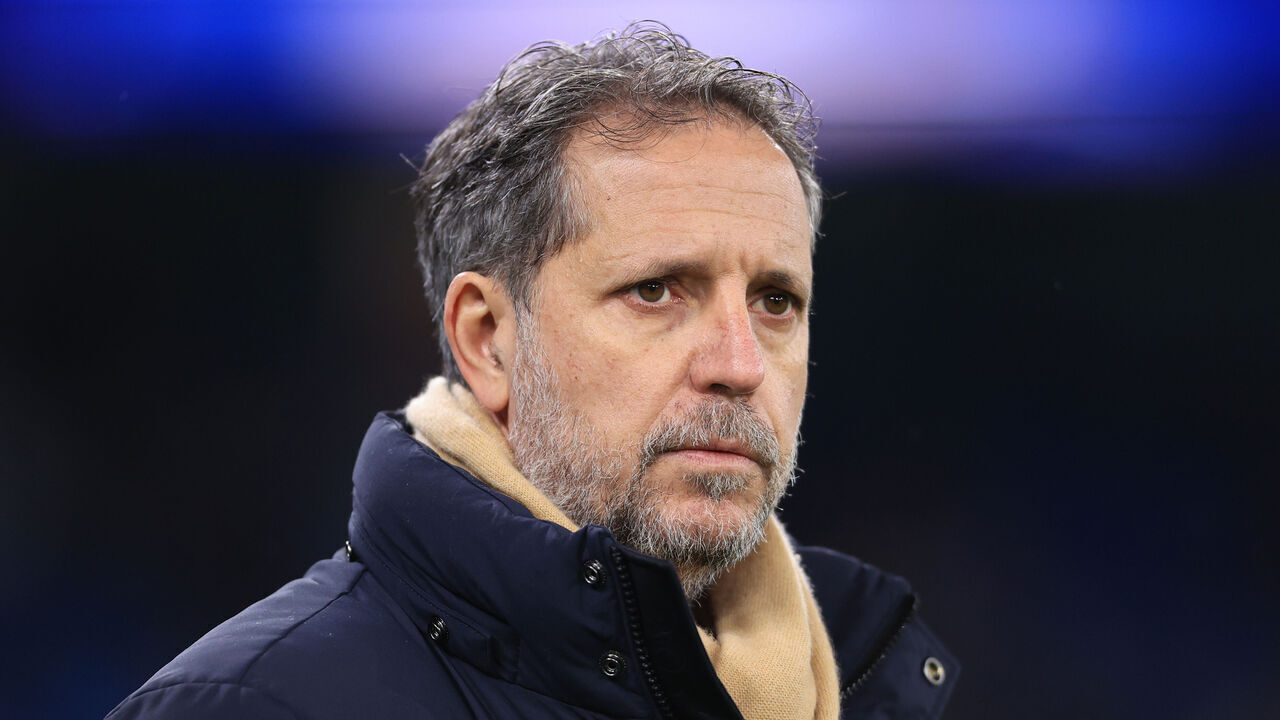 MANCHESTER, ENGLAND - JANUARY 19: Fabio Paratici Director of Football for Tottenham Hotspur during the Premier League match between Manchester City and Tottenham Hotspur at Etihad Stadium on January 19, 2023 in Manchester, United Kingdom.