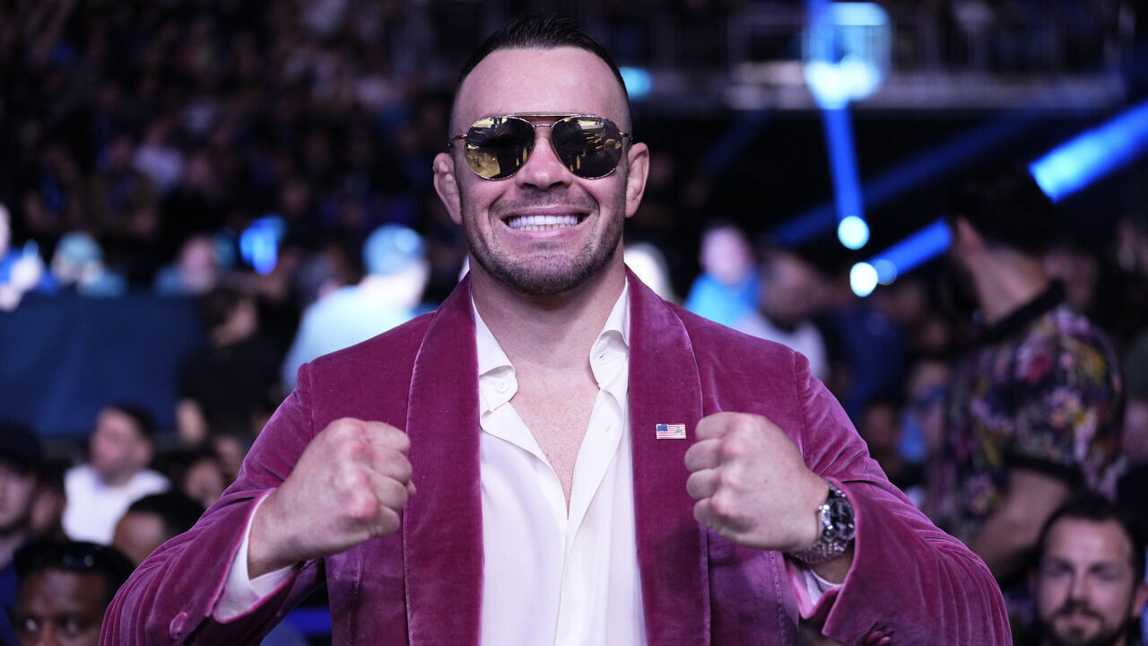 LONDON, ENGLAND - MARCH 18: Colby Covington is seen in attendance during the UFC 286 event at The O2 Arena on March 18, 2023 in London, England.