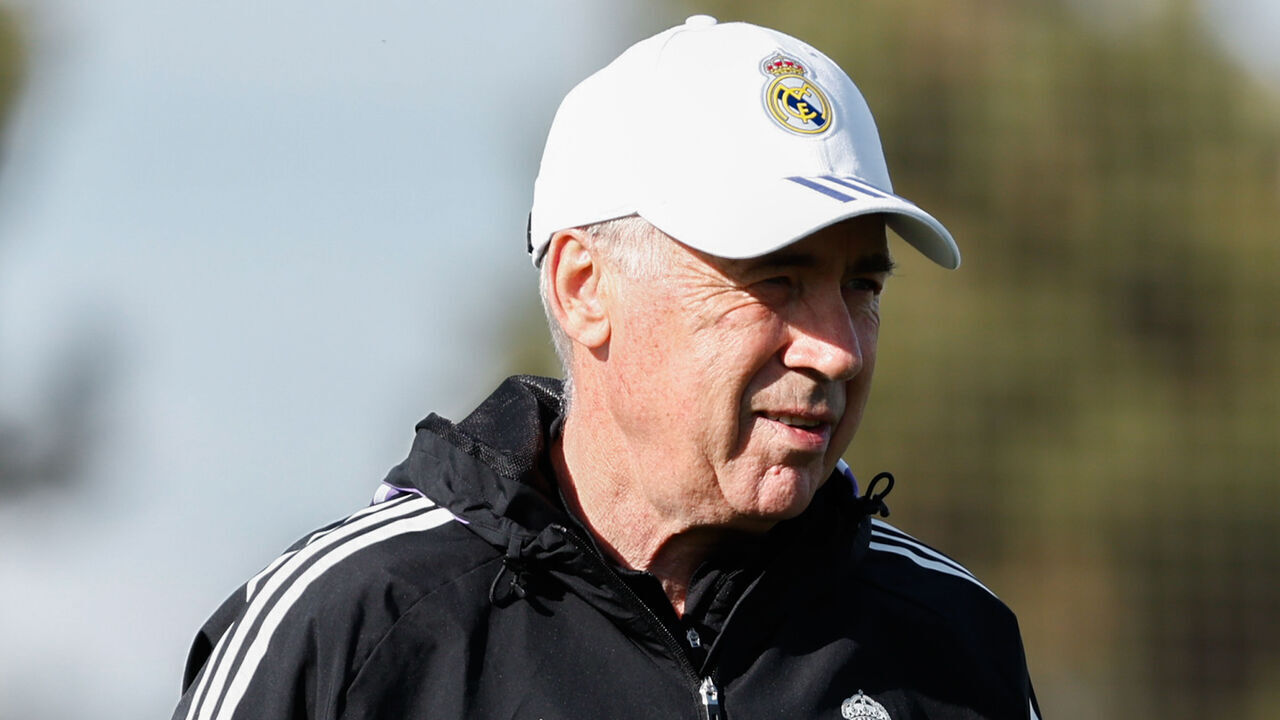 MADRID, SPAIN - MARCH 22: Carlo Ancelotti coach of Real Madrid at Valdebebas training ground on March 22, 2023 in Madrid, Spain.