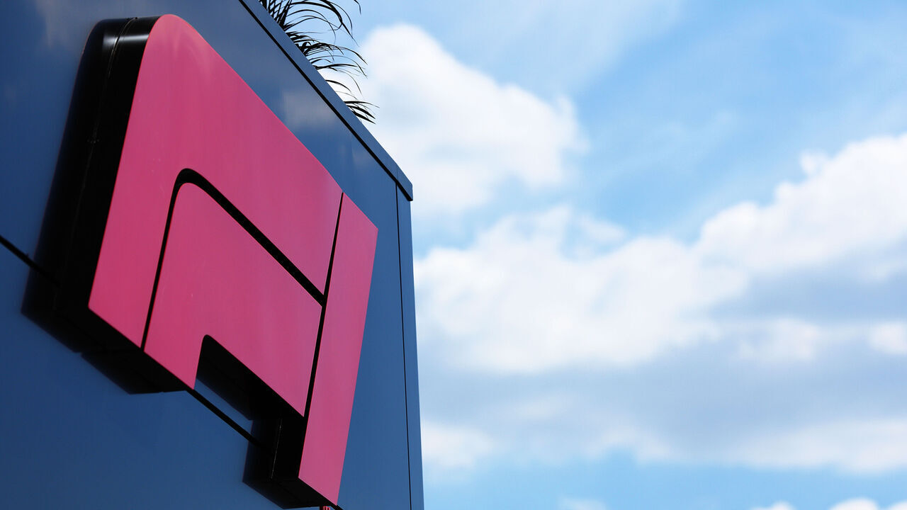 SPA, BELGIUM - AUGUST 25: The F1 logo is pictured in the paddock during previews ahead of the F1 Grand Prix of Belgium at Circuit de Spa-Francorchamps on August 25, 2022 in Spa, Belgium.