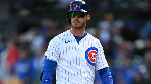 CHICAGO, ILLINOIS - APRIL 02: Cody Bellinger #24 of the Chicago Cubs bats against the Milwaukee Brewers at Wrigley Field on April 02, 2023 in Chicago, Illinois.