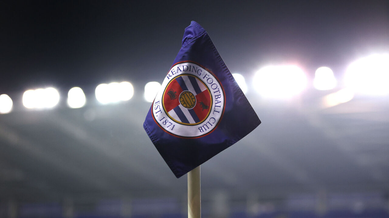 READING, ENGLAND - NOVEMBER 23: A detailed view of a Reading corner flag is seen prior to the Sky Bet Championship match between Reading and Sheffield United at Madejski Stadium on November 23, 2021 in Reading, England.