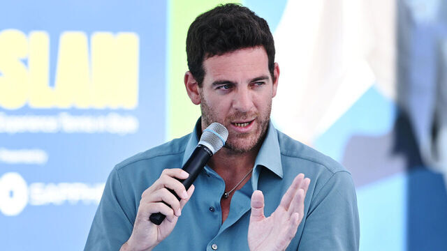 NEW YORK, NEW YORK - SEPTEMBER 10: Juan Martin del Potro speaks at GLAM SLAM Presented by NYFW: The Shows and Chase Sapphire Session 4: Back to Sport, with a Gonnie Garko DJ set programmed by Maison Kitsune at Spring Studios on September 10, 2022 in New York City.