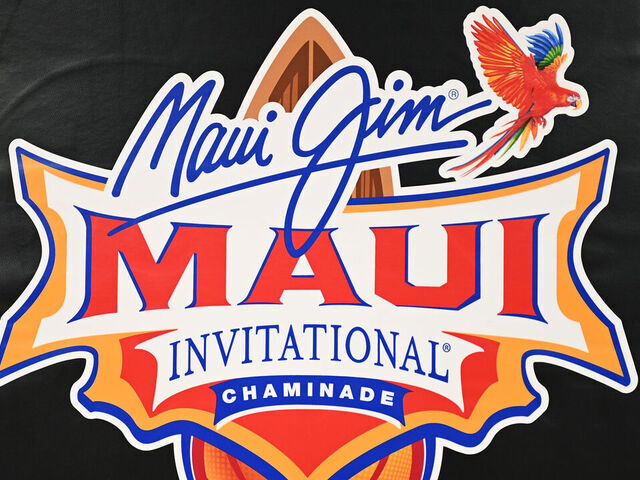 LAS VEGAS, NV - NOVEMBER 24: A sign during the 3rd place college basketball game in the Maui Invitational between the Houston Cougars and the Oregon Ducks on November 24, 2021, at the Michelob ULTRA Arena in Las Vegas, NV. The tournament was moved due to COVID-19 concerns.