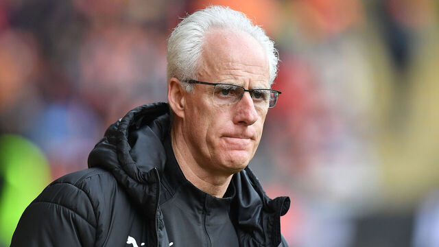 BLACKPOOL, ENGLAND - MARCH 18: Blackpool's Manager Mick McCarthy during the Sky Bet Championship between Blackpool and Coventry City at Bloomfield Road on March 18, 2023 in Blackpool, United Kingdom.